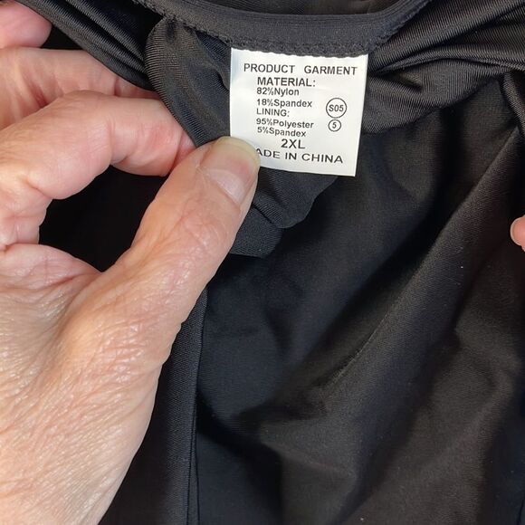 Women's Black 2 Piece Bathing Suit - Picture 7 of 8